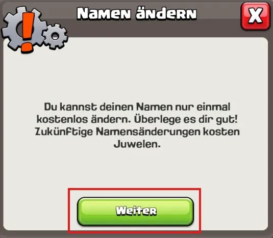 Name ändern